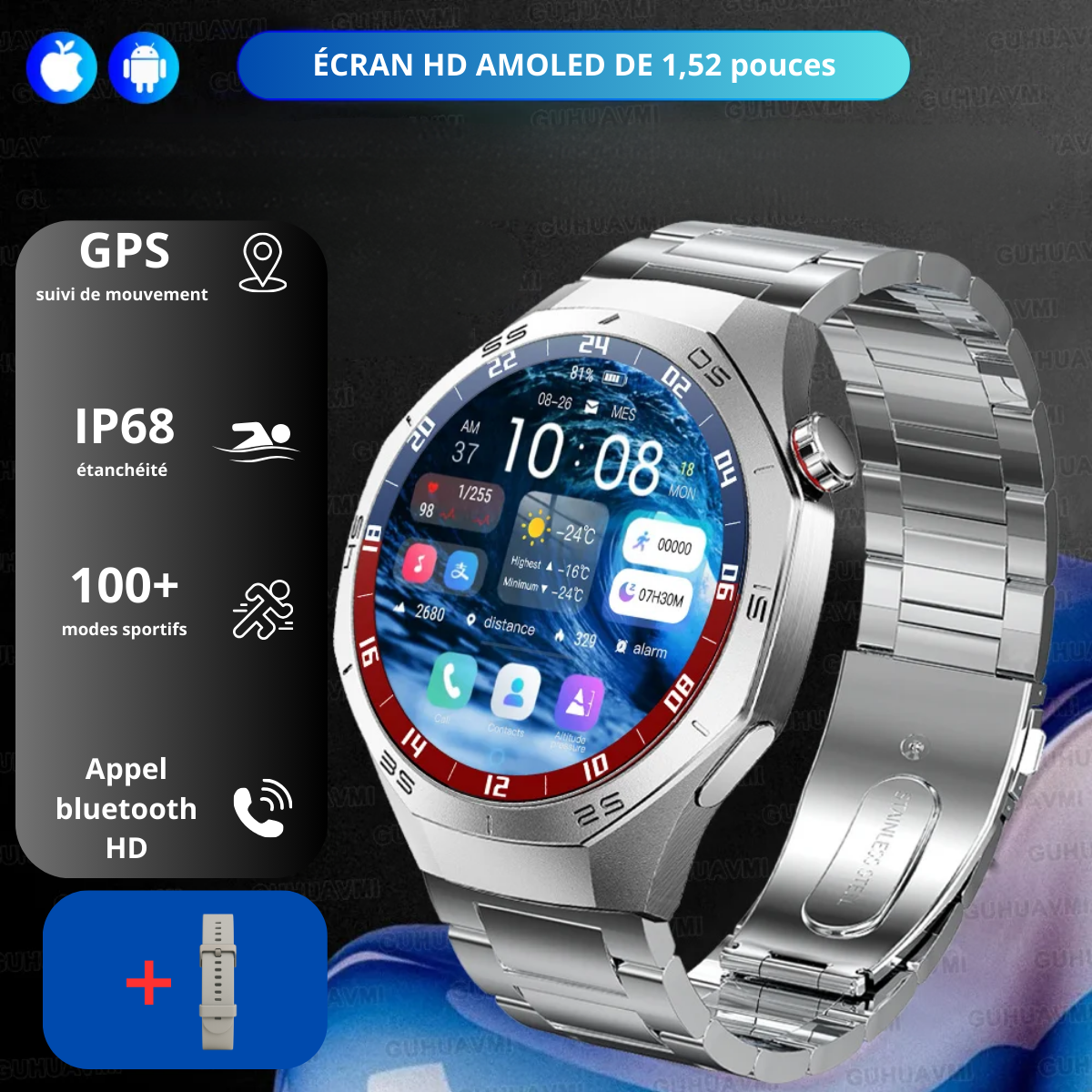Montre connectée intelligente huawei homme