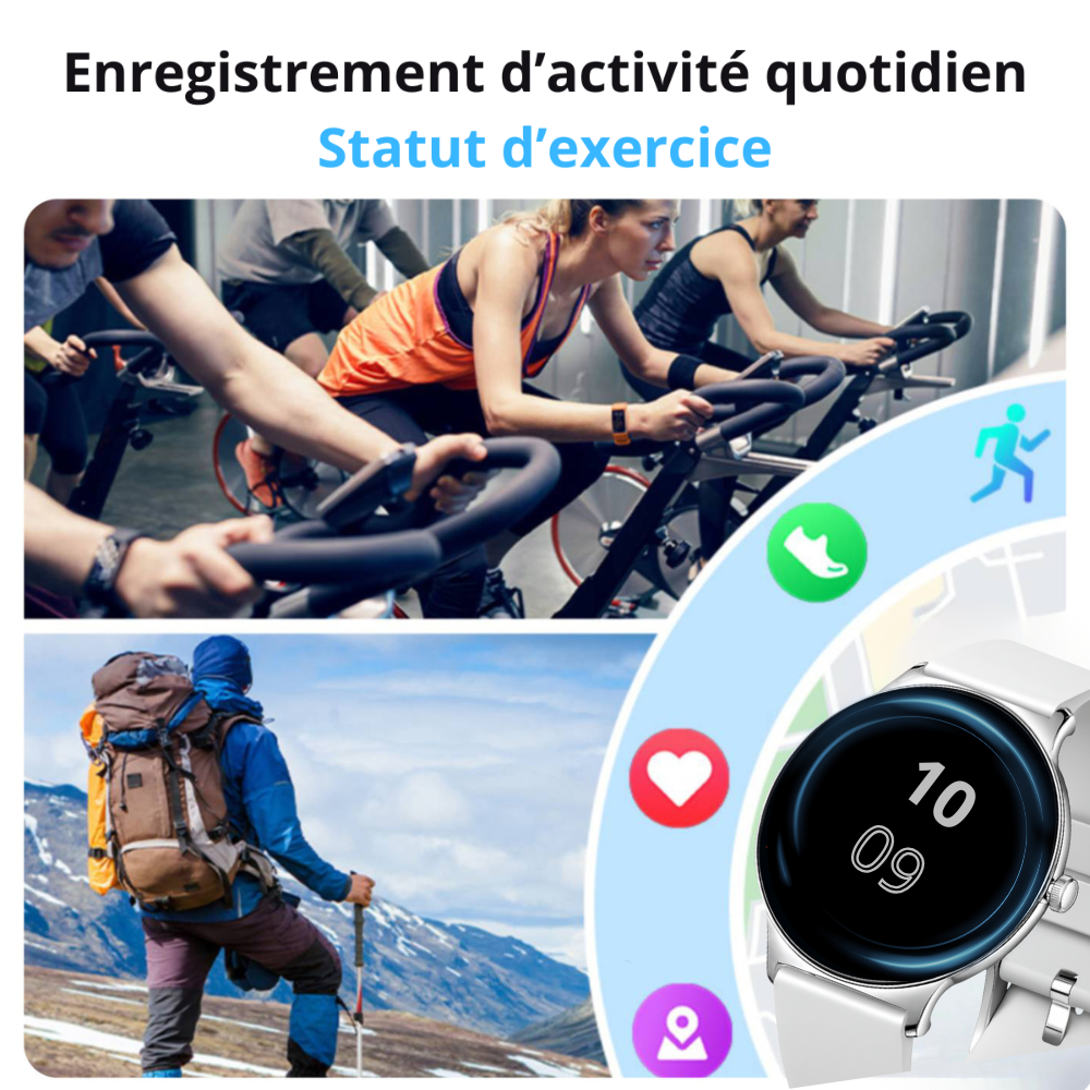 Montre connectée intelligente ultra mince femme